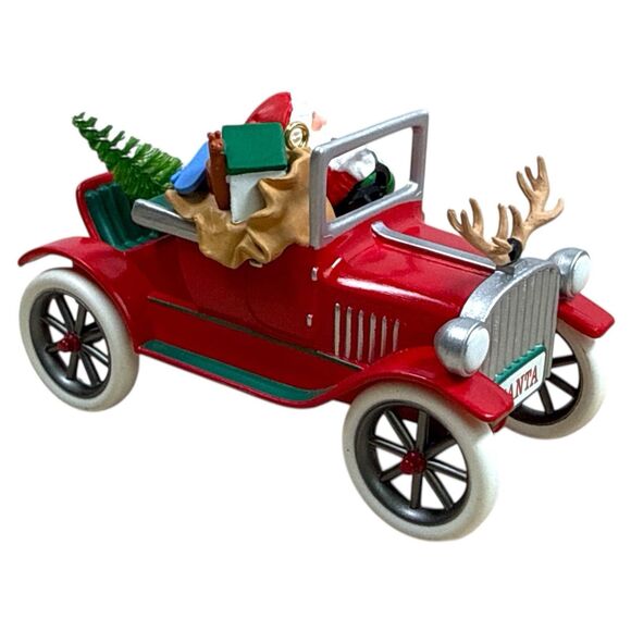 1991 Hallmark Santa’s Antique Car Ornament MIB Vintage Christmas Collectible - Picture 3 of 7